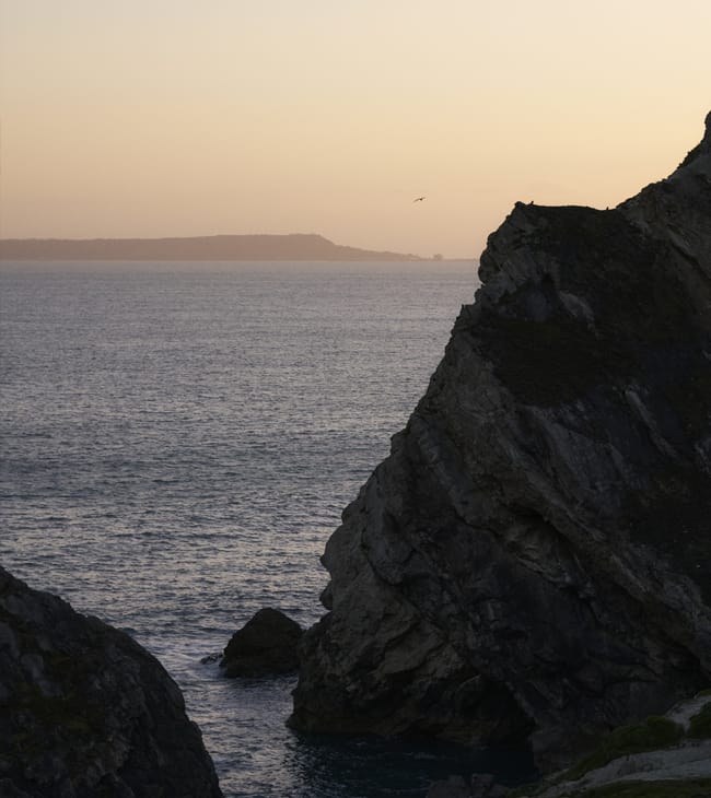 Lulworth cove at dusk